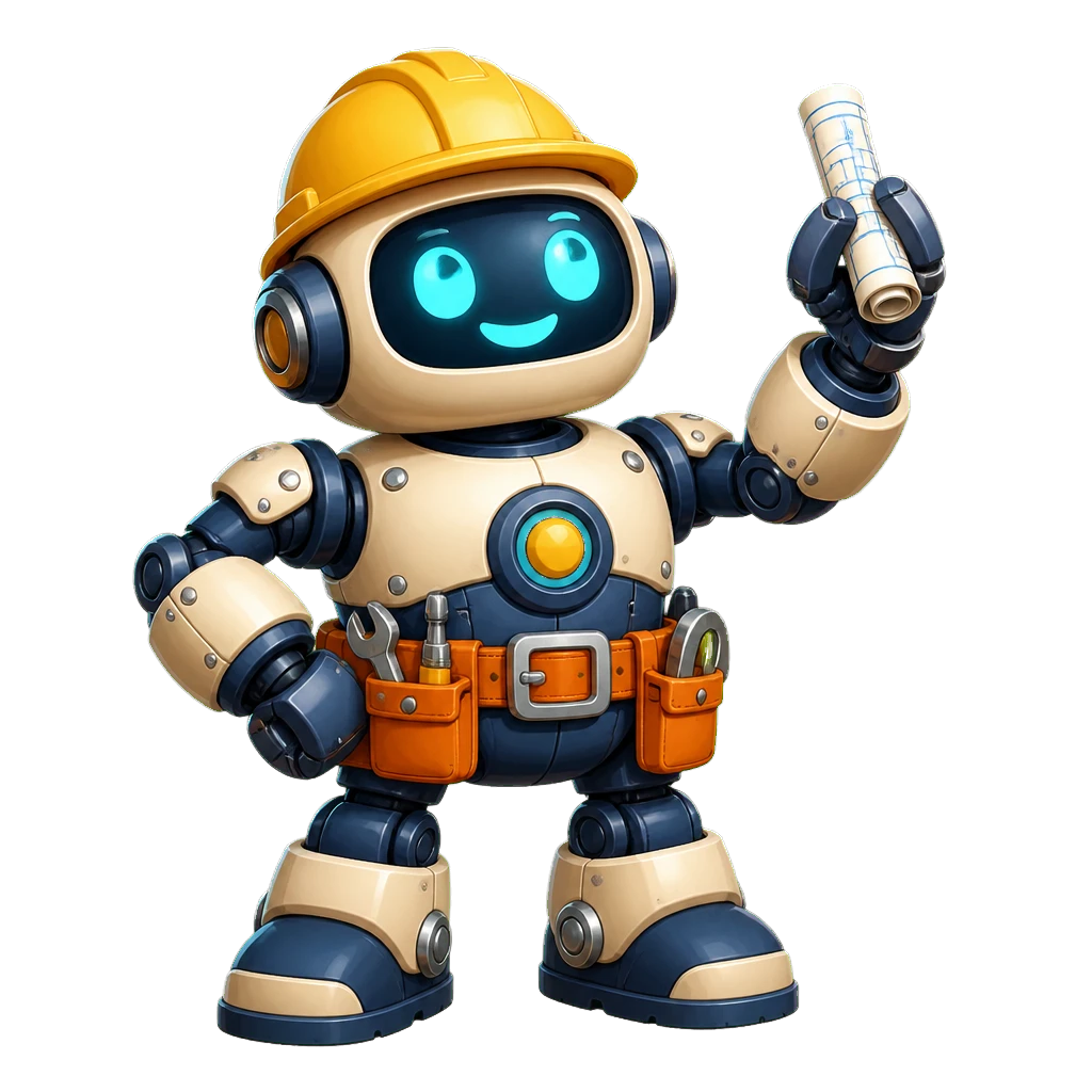 Rivet, a friendly builder robot