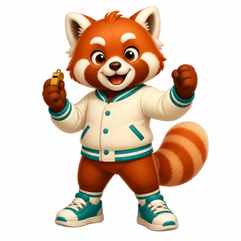 Riff the red panda referee