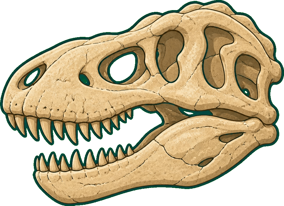 Mineral fossil skull