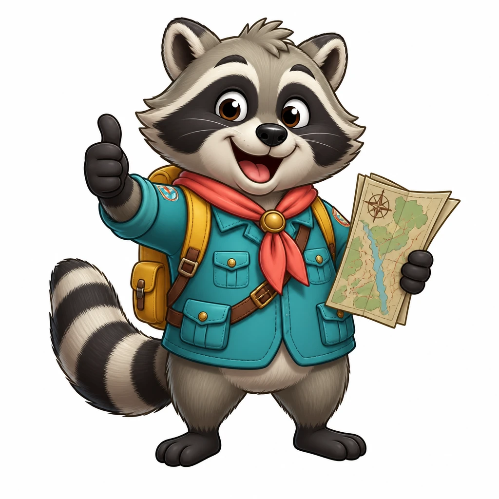 Ako the raccoon explorer