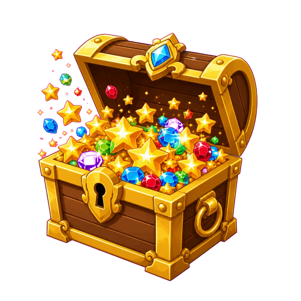 A treasure chest full of stars