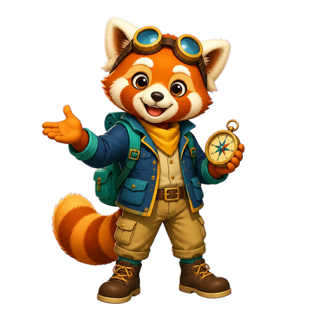 Scout the red panda explorer